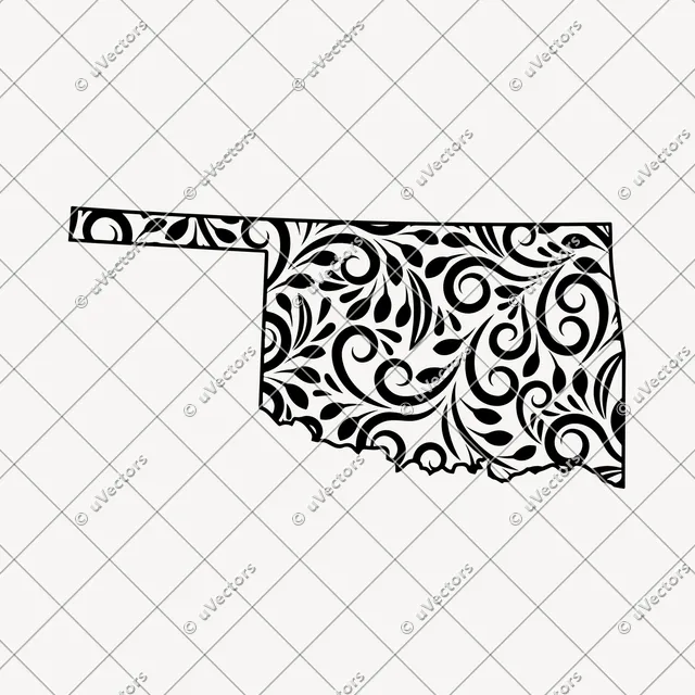 Floral Oklahoma SVG