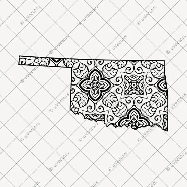 Mandala Oklahoma SVG