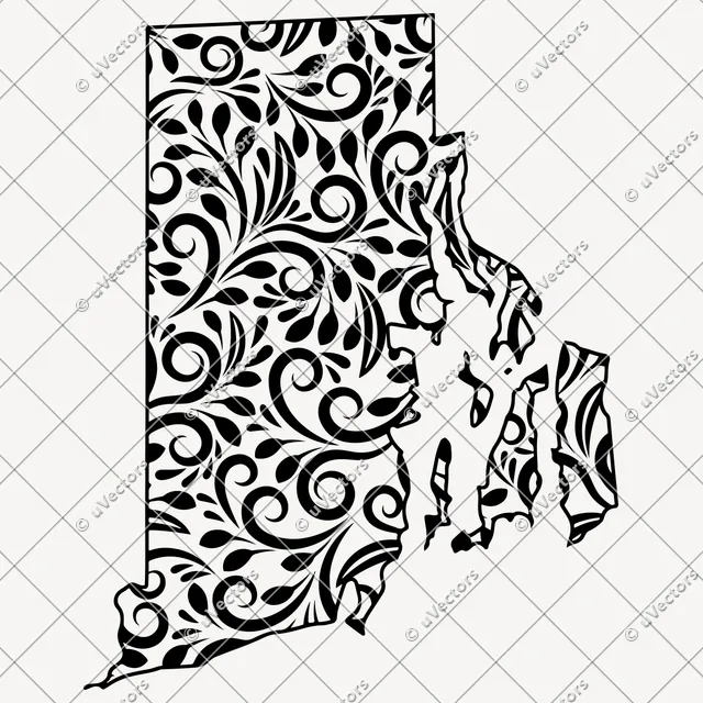 Floral Rhode Island SVG