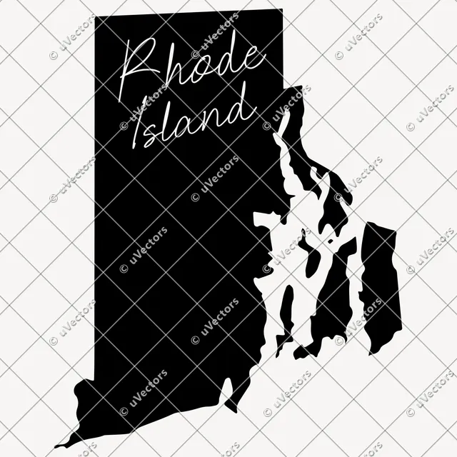 Handwriting Solid Rhode Island SVG