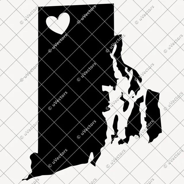 Heart Solid Rhode Island SVG