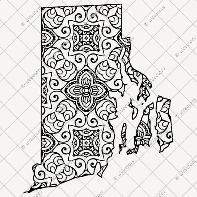 Mandala Rhode Island SVG