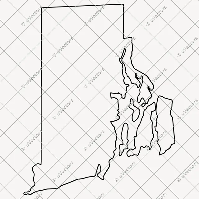 Outline Rhode Island SVG
