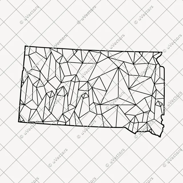 Lineart South Dakota SVG