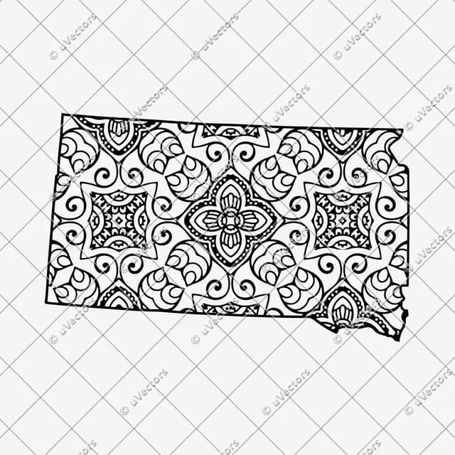 Mandala South Dakota SVG