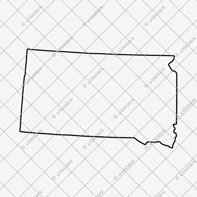 Outline South Dakota SVG