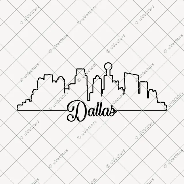 Texas 36 Skylines Included Design 5 SVG