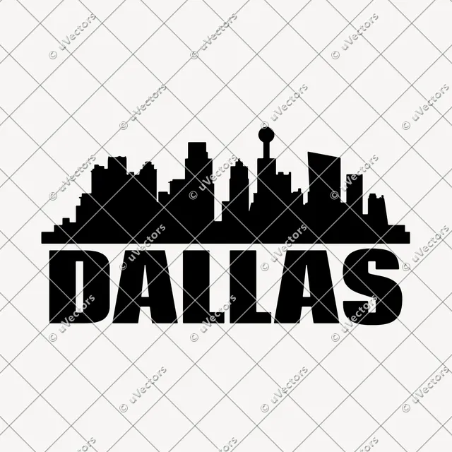 Texas 36 Skylines Included Design 6 SVG