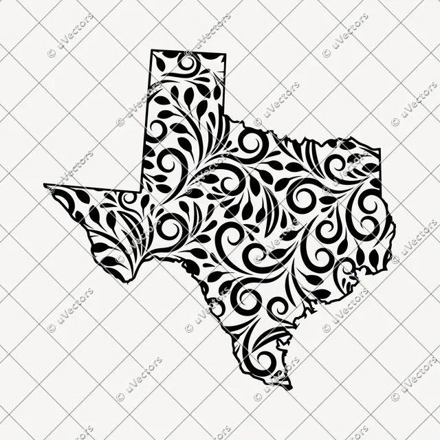 Floral Texas SVG