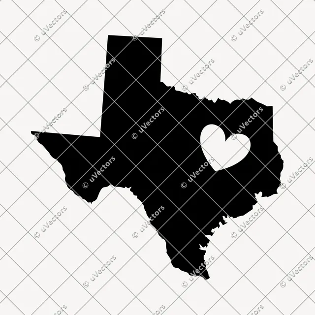 Heart Solid Texas SVG