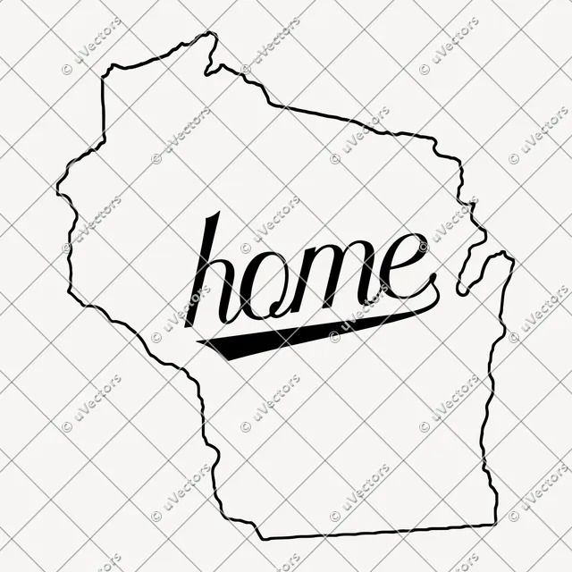 Home Wisconsin SVG